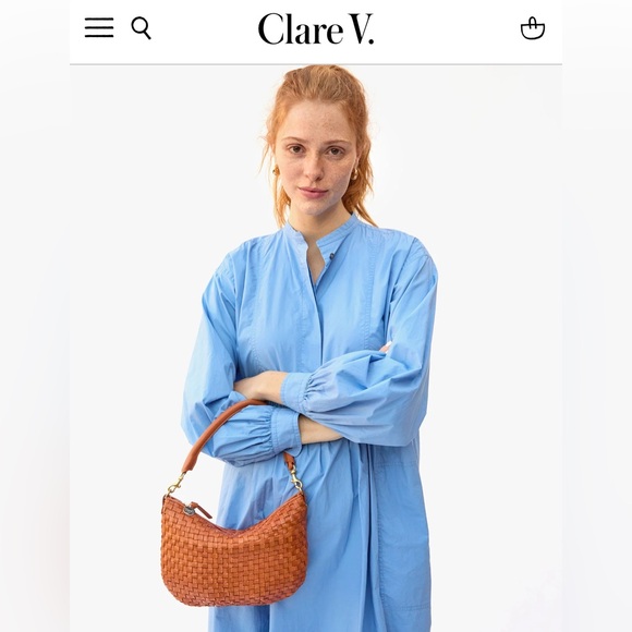 Clare V. Woven Leather Crossbody Bag - Picture 6 of 7